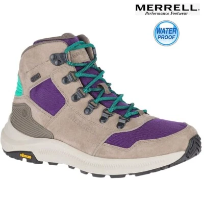 Merrell Ontario MID WP Vibram Damenstiefel Wandern Wandertrainer Wildleder Schuhe Gr.