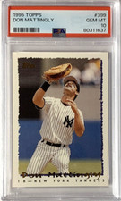 1995 Topps #399 Don Mattingly (Yankees) PSA 10 Gem Mint—Final Season Card