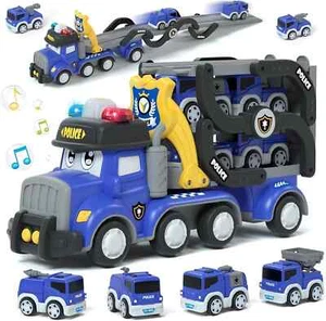 Castle Toys for 3+Year Old Boy Toddler Toys Police Transport Truck Toy - Picture 1 of 8