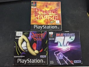 Explosive Racing True Pinball Jersey Devil - PS1 PAL - Instruction Manuals ONLY - Picture 1 of 23