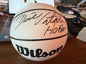 DICK VITALE SIGNED NCAA ACC MINI BASKETBALL ESPN JSA COA AWESOME BABY! - Picture 1 of 4