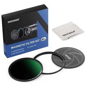 Neewer 67mm 10-Stop Fixed ND Magnetic Quick-to-Install ND1000 Lens Filter Kit - Picture 1 of 17