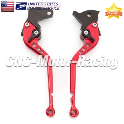 For Yamaha XT600 1984-1986 XT350 1985-1995 A Pair Brake & Clutch Levers Long Red - Image 1 of 4