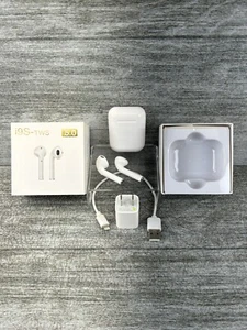i9S-TWS 5.0 Wireless Bluetooth Earbuds iPhone & Android White - Picture 1 of 24