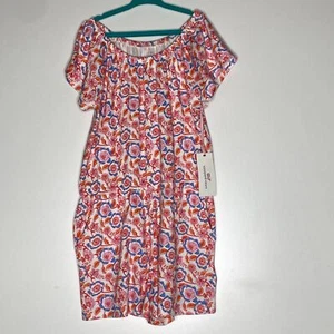 New Vineyard Vines Flutter Sleeve Knit Tropical Floral Romper Girls Size 12-14 M - Picture 1 of 11