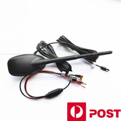 Car Roof Mount Aerial Antenna DAB Digital Radio Tuner DAB+Receiver FM AM SMA SMB - image 1 of 4