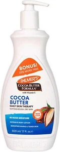 3 X Palmers Cacao Burro Ammorbidisce Corpo Lozione 400Ml +25% Ex Gratis Pompa UK - Foto 1 di 2