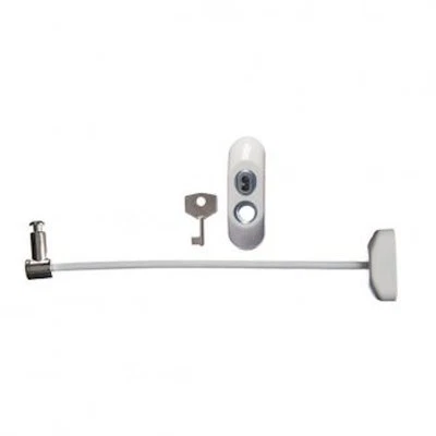 Restrictor de ventana con llave bloqueable BLANCO-Poste libre 5221241020 Foto 1 de 2