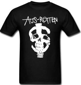 Aus Rotten T shirt Tee Rock Band Music Punk Medal Skull Anarcho anarchy - Picture 1 of 1