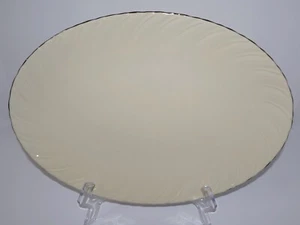 Lenox Weatherly Swirled Elfenbein 16" Ovale Servierplatte mit Platinrand - Bild 1 von 4