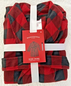 NWT Wondershop at Target Size 8 KIDS' ROBE Red/Black Plaid Family Sleep Set - Picture 1 of 4