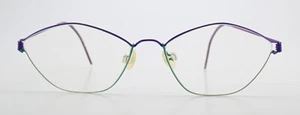 Lindberg Glasses Frame Vintage Air Titanium Rim Metallic Lilac Green Square Oval - Picture 1 of 8