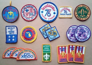 Boy Scouts of America Vintage Patches - Detroit Area 1974 - 1980. 18 gemischt. - Bild 1 von 3
