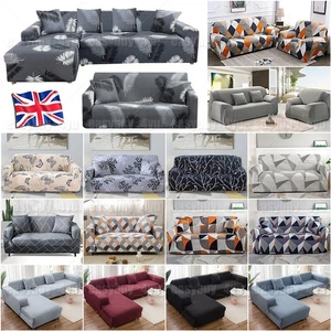 1/2/3/4 Seater Stretch Sofa Covers Slipcovers for L Shape Sectional Sofa Couch - Picture 1 of 199