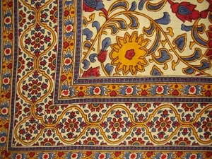 Colcha de algodón tapiz estampado girasol India Arts 108" x 88" Full-Queen Ye... - Imagen 1 de 2