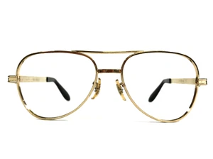 Vintage Tart Optical Brille Brillengestell Skipper USA 5 3/4 Gold Aviator 54-20-130 - Bild 1 von 11