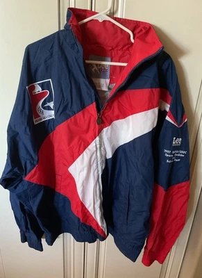 复古 USFSA 花样滑冰夹克 1997 年团队工作人员尺寸 L*蓝色/红色/白色* — 第 1/4 张图片