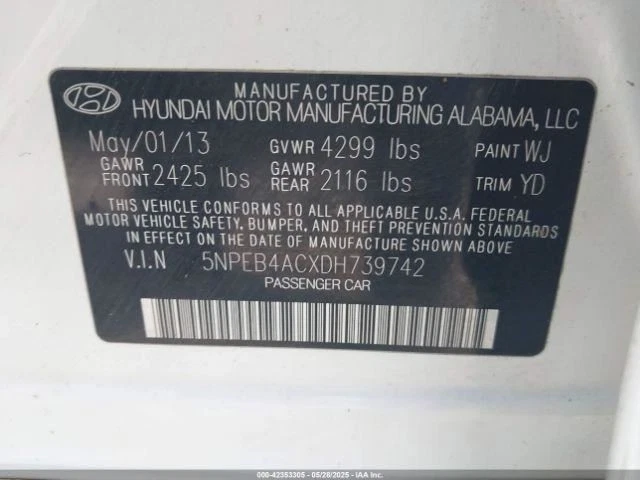 2013 Hyundai Sonata Washer Reservoir OEM 2.4L Used 98K Miles C25630 - Image 1 of 4