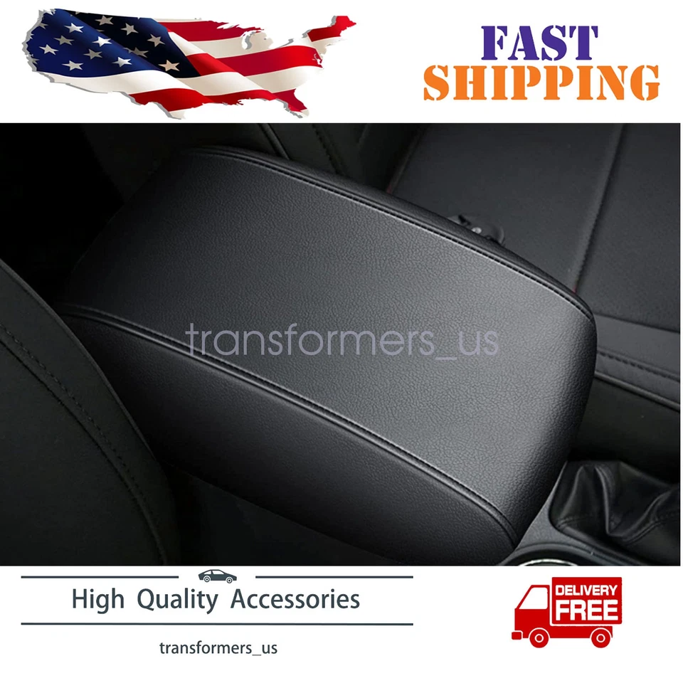Cojín acolchado negro para consola de cuero para 13-18 Subaru Forester XT XS Foto 1 de 4