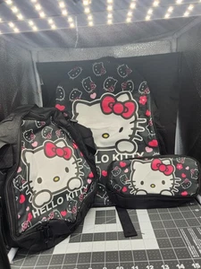 Hello Kitty 3 Stk. Schulset - inklusive Rucksack, Lunchbox, Federmäppchen - NEU - Bild 1 von 7