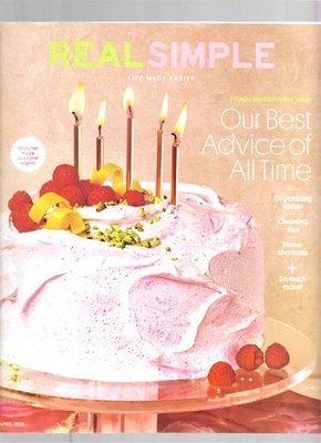 REAL SIMPLE Magazine April 2025 ~ Happy 25th birthday to us! - Image 1 of 2