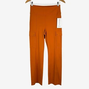 Athleta Delancey Straight Cargo Pant Size S Small Foliage Orange Stretch NEW - Picture 1 of 12