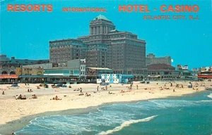 Vintage Postcard Resorts International Hotel-Casino Atlantic City NJ - Picture 1 of 2
