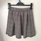 Boohoo skirt size 10 Short Grey With Pink Check