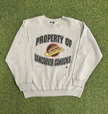 Vintage 90s Starter Vancouver Canucks “Property Of” Fleece NHL Sweatshirt XL 