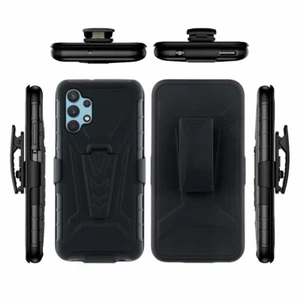 Per Samsung Galaxy A32 4G, Fondina Gancio Clip Cintura Antiurto + Vetro - Foto 1 di 16
