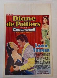 Diane de Poitiers Lana Turner Roger Moore affiche cinema originale 2 - Photo 1/1