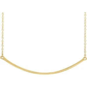 Necklace Curved 14K Rose Yellow Rose White Gold 19.9” Quality - Picture 1 of 9