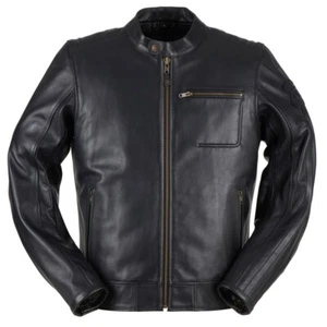 Men Motorbike/Motorcycle Riding Black Leather Jacket with CE Level 2 Armours - Picture 1 of 11