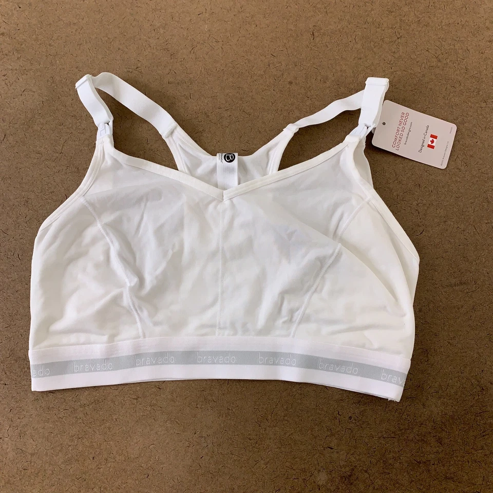 Bravado Designs White Original Cotton Blend Full Cup Nursing Bra US Medium