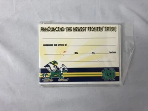 Notre Dame Fightin' Irish Birth Announcements Package of 10 Cards and Envelopes - Picture 1 of 2