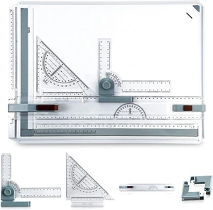 A3 Portable Drawing Board, Multi-Function Metric Drafting Table with Clear Rule - Picture 1 of 7