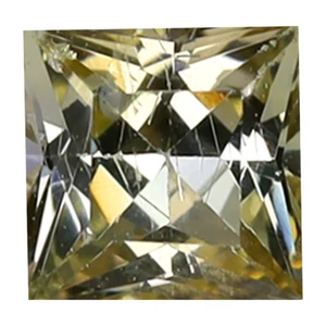 0.47 ct Flashing Princess Cut (4 x 4 mm) Tanzania Yellow Tanzanite Gemstone - Picture 1 of 1