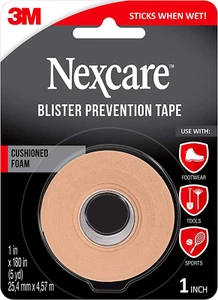 Cinta de prevención de ampollas Nexcare, cinta médica de espuma impermeable, se adhiere firmemente a - Imagen 1 de 12