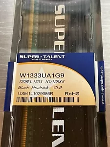 Super Talent 1GB PC3-10600 DDR3-1333MHz - CL9 204-Pin - Unbuffered non-ECC - Picture 1 of 2