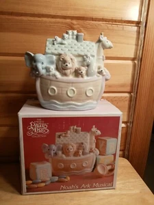 The Enesco Precious Moments Collection Noah's Ark Musical Glazed Ceramic NIB - Picture 1 of 8