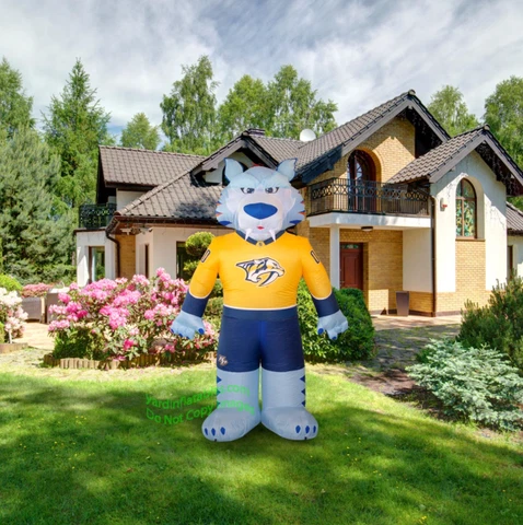7' Air Blown Inflatable NHL Nashville Predators Gnash Mascot Yard Decoration Cover