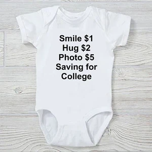Ahorro para la universidad divertido mono/onesie regalo divertido envío gratuito - Imagen 1 de 2