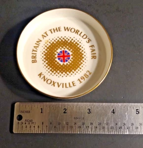 World's Fair 1982 Britain bone china coaster by Royal Doulton 4" wide - Picture 1 of 6