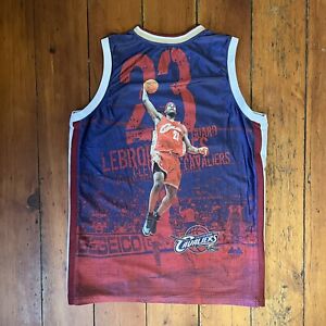 Majestic Cleveland Cavaliers Lebron James Jersey; Youth XL; All Over Print; LBJ