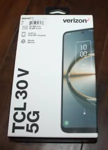 New Black Verizon TCL 30 V 5G 4Gb/128GB Prepaid 6.67" FHD Display Smart Phone - Picture 1 of 3