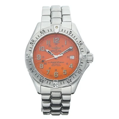 Breitling Superocean A17040 41 mm Steel Arabic Orange Dial Automatic Men's Watch - Image 1 of 4