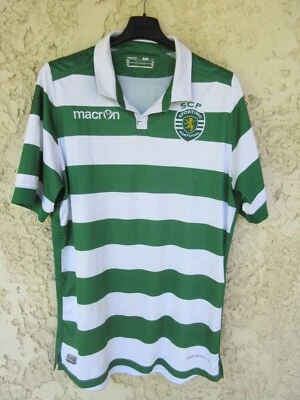 Maillot SPORTING PORTUGAL 2016 MACRON home football shirt jersey XL - Photo 1/4