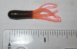 Brownhead/pink skirt-Scented-crappie,Panfish-1 1/2 in. Tube Fishing Baits-100 ct - Picture 1 of 1