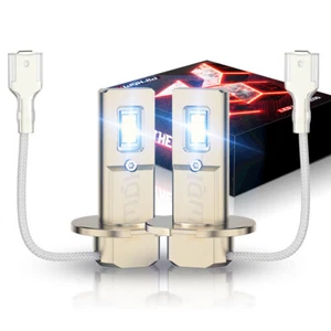2X H3 LED Fog Light Bulb Conversion Kit Super Bright Canbus 6000K White - Picture 1 of 13