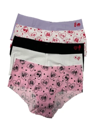 Calcinha Victoria Secret rosa bochecha 5 pares feminina pequena sem costura fast foods - Imagem 1 de 2